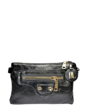 Anna Luchini Schwarz Rindsledertasche
