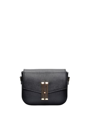 Anna Luchini Schwarz Rindsledertasche