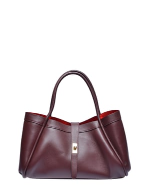 Luisa Vannini Weinfarbe Rindsledertasche