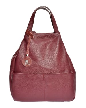 Anna Luchini Weinfarbe Rindsledertasche