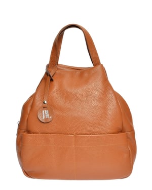 Anna Luchini Braun Rindsledertasche