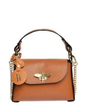 Anna Luchini Braun Rindsledertasche
