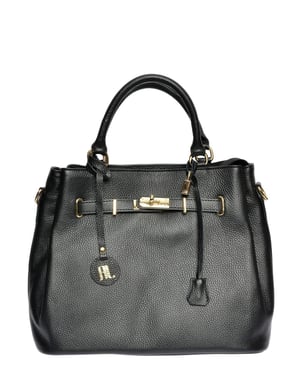 Anna Luchini Schwarz Rindsledertasche