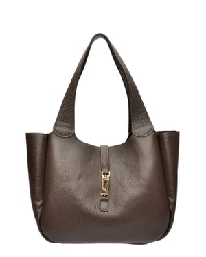 Roberta M Kastanienbraun Rindsledertasche