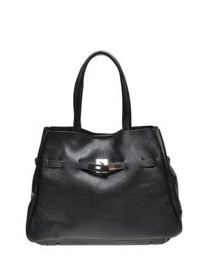 Anna Luchini Schwarz Rindsledertasche