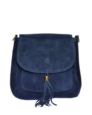 Anna Luchini Blau Rindsledertasche