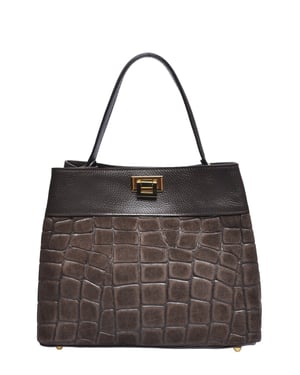 Anna Luchini Kastanienbraun Rindsledertasche