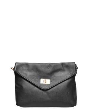 Anna Luchini Schwarz Rindsledertasche