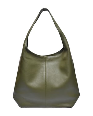 Anna Luchini Khaki Rindsledertasche
