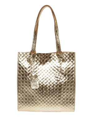Anna Luchini Gold Rindsledertasche