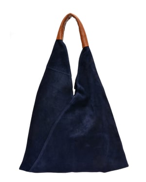 Anna Luchini Blau Rindsledertasche