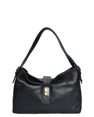 Anna Luchini Schwarz Rindsledertasche