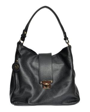 Roberta M Schwarz Rindsledertasche