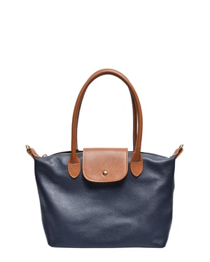 Anna Luchini Blau Rindsledertasche