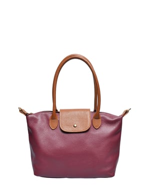Anna Luchini Weinfarbe Rindsledertasche