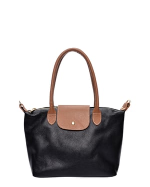 Anna Luchini Schwarz Rindsledertasche