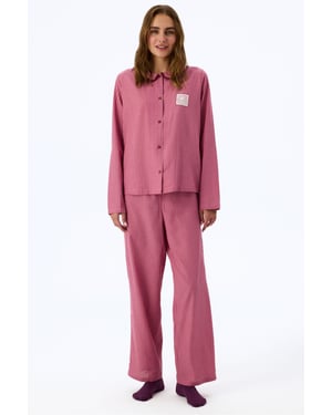 Rosy Langarmshirt-Hosen-Pyjama-Set