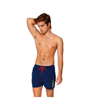 Kurzer Badeanzug mit Netzinnenfutter MUHARBOURNAVY02 Mann