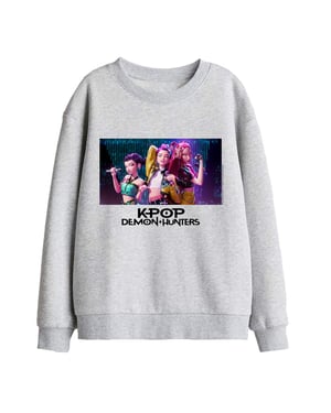K-Pop Demon Hunters - "Huntrix Group Singing" Sweatshirt für Kinder (Sportliches Heather meliert)