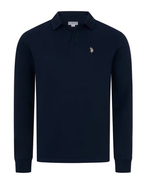 U.S. POLO ASSN. Herren Langarm-Poloshirt – 100% Baumwolle mit Logo-Stickerei