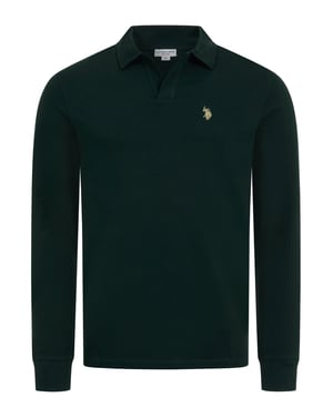 U.S. POLO ASSN. Herren Langarm-Poloshirt – 100% Baumwolle mit Logo-Stickerei