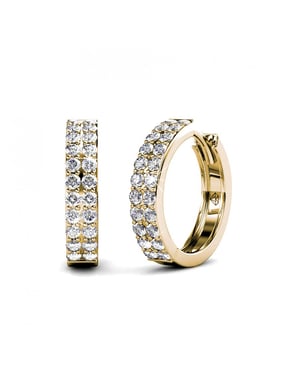 Glamour-Ohrringe - Gold und Kristall