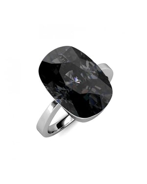 Klassischer Ring - Silber und Schwarz