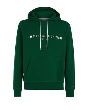 Dieses Herren-Sweatshirt von Tommy Hilfiger ist aus einer Bio-Baumwollmischung gefertigt und mit einem Logo-Print versehen. Das Modell hat eine Kapuze und lange Ärmel.Details zu diesem Pullover:- Kängurutasche