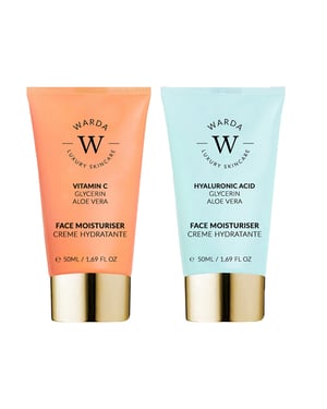 SKIN GLOW BOOST VITAMIN C MOISTURISER 50m + SKIN HYDRATION BOOST HYALURONIC ACID MOISTURISER 50ml
