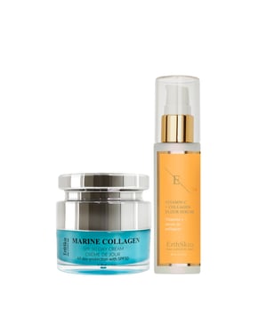 Maritime Kollagen SPF50 Tagescreme 50ml + VITAMIEN C + Kollagen Elixier Serump 60ml