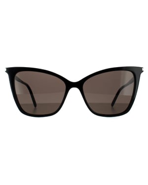 Saint Laurent Cat Eye Damen Schwarz Grau Sonnenbrille