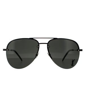 Saint Laurent Aviator Unisex Sonnenbrille Schwarz Grau