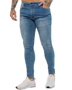 Enzo Herren Skinny Super Stretch Denim Jeans