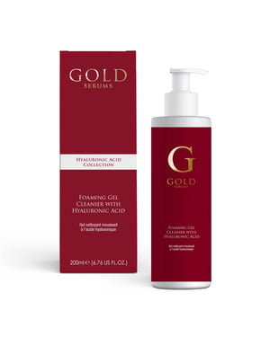 Gold Serums Schäumender Anti-Aging-Reinigungsschaum mit Hyaluronsäure, 200 ml
