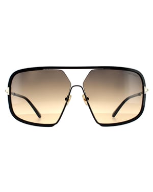Tom Ford Aviator Herren Glänzend Schwarz Smoke Gradient