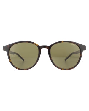 Hugo by Hugo Boss Runde Herren Havanna Grün Sonnenbrille