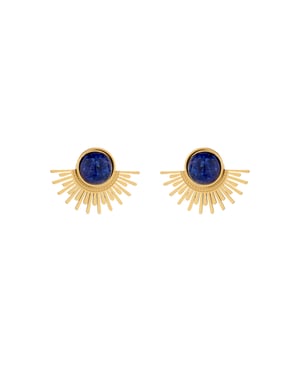 Luxenter Ohrringe aus natürlichem Lapislazuli in 18K Gelbgold - Viwing