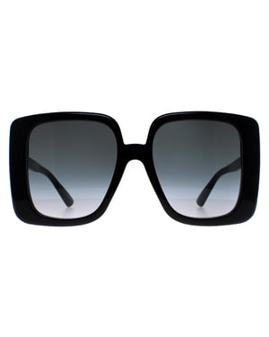 Gucci Quadratische Damen Sonnenbrille Schwarz Grau GG1314S