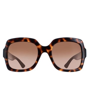 Gucci Square Damen Havanna Braun Farbverlauf GG1337S