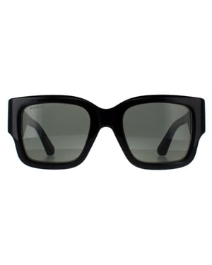 Gucci Square Womens Schwarz mit Havanna Grau GG1663S