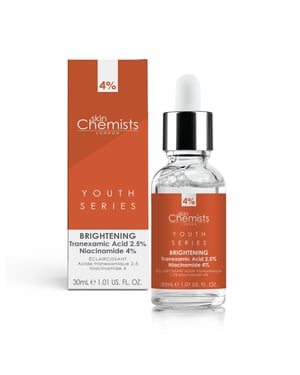 skinChemists Tranexamsäure 2,5 %, Niacinamid 4 % Anti-Aging-Serum für einen strahlenden Teint, 30 ml