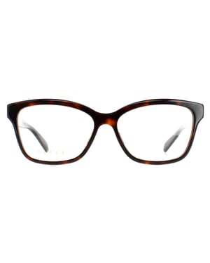 Gucci Cat Eye Brillen für Damen in dunklem Havanna