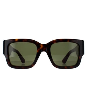 Gucci Square Womens Havanna mit Grün und Rot Grün GG1663S