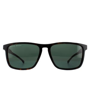 Hugo Boss Square Mens Dark Havana Green Sonnenbrille