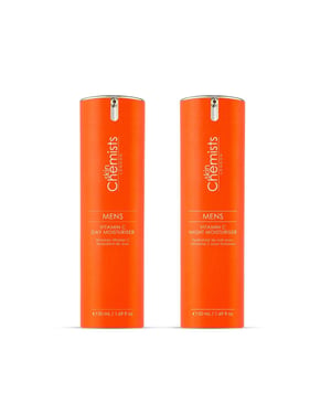 skinChemists Anti-Aging-Vitamin-C-Routine für Männer – Tag & Nacht