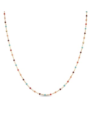 Luxenter Multicolor-Hydrothermalquarz-Halskette aus 18 Karat Gelbgold - Nespo