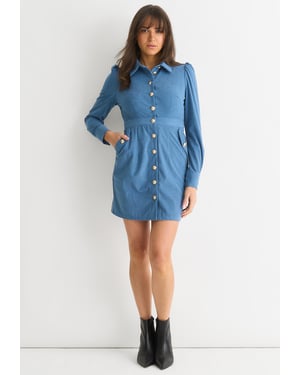 Cordkleid im Mini-Stil