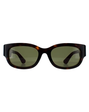 Gucci Square Womens Havanna mit Grün und Rot Grün GG1667SK