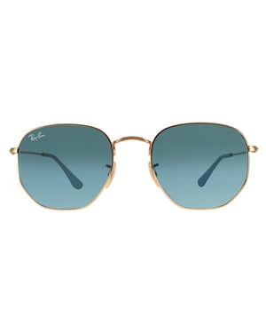 Ray-Ban Square Unisex Sonnenbrille Gold Blau Grau Verlauf