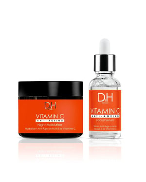 Dr H Anti-Aging Vitamin C Gesichtsserum 30 ml + Vitamin C Anti-Aging Nachtcreme 60 ml